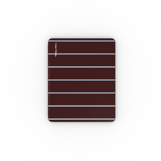 Brown & Blue Small Stripes iPad Case