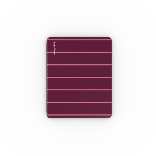 Light & Dark Pink Reverse Small Stripes iPad Case