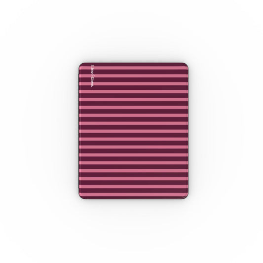 Dark Pink Stripes Reverse iPad Case