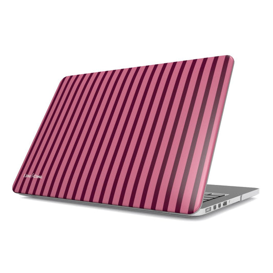 Dark Pink Stripes MacBook Case