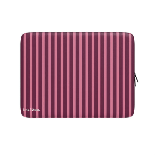 Dark Pink Reverse Stripes Premium Laptop Sleeve