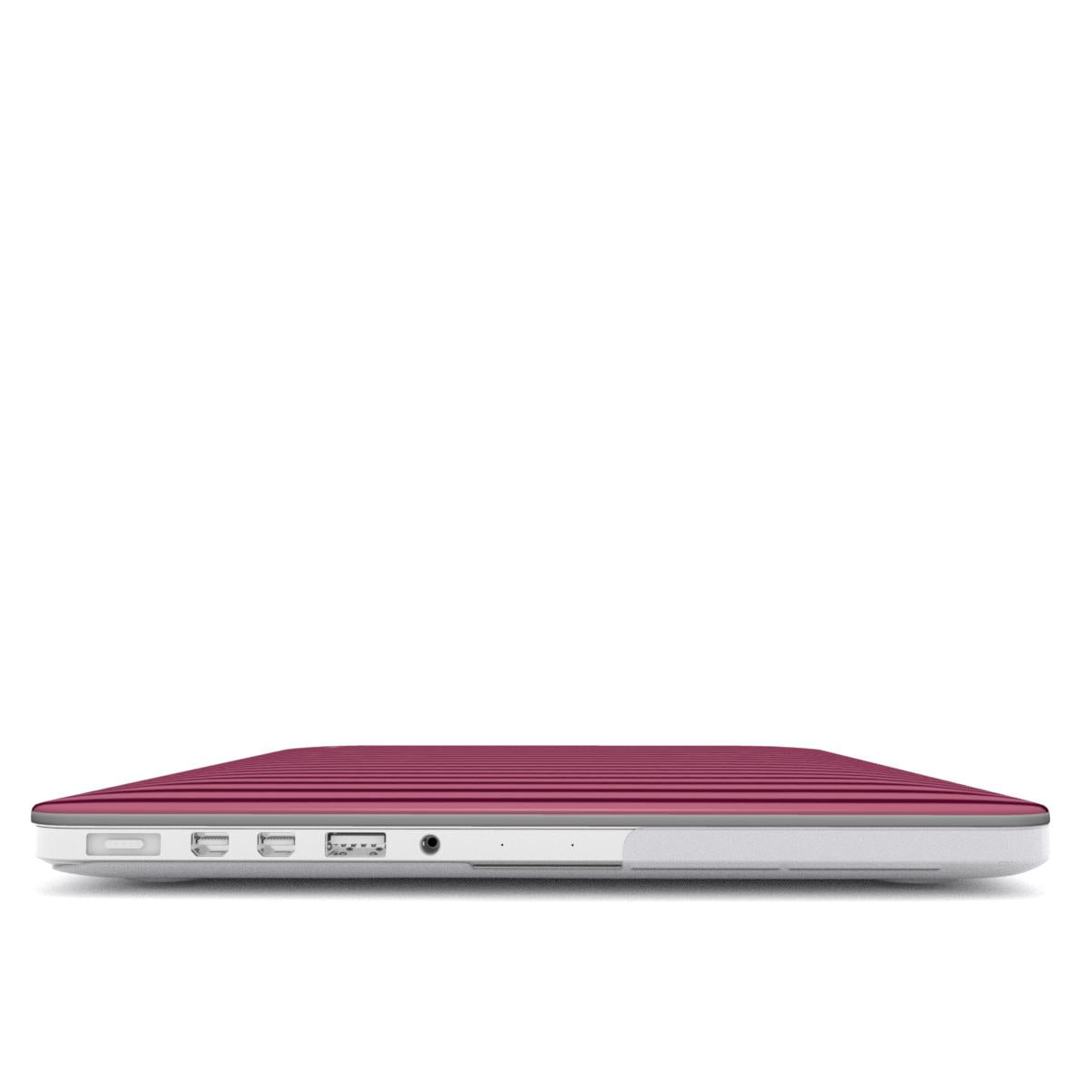 Dark Pink Stripes MacBook Case