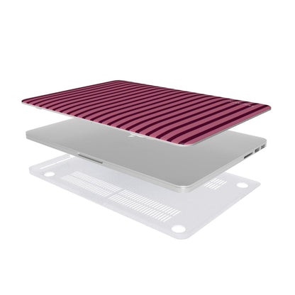 Dark Pink Stripes MacBook Case