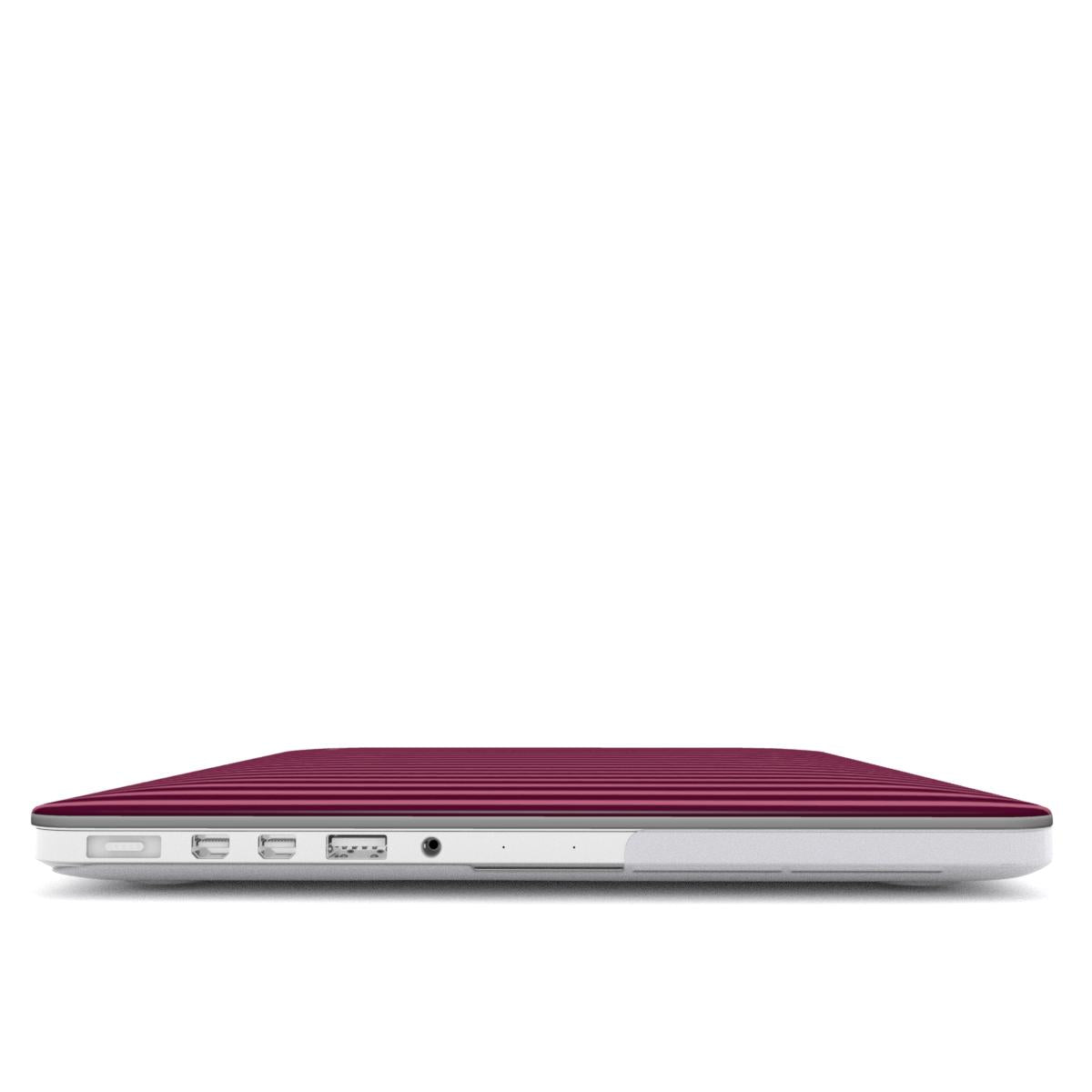Dark Pink Reverse Stripes MacBook Case