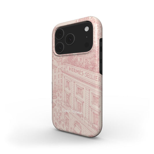 Pink Hermes Tough Phone Case