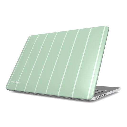 Matcha Green Small Stripes MacBook Case