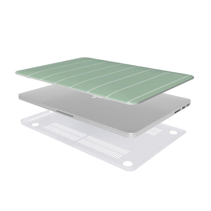 Matcha Green Small Stripes MacBook Case