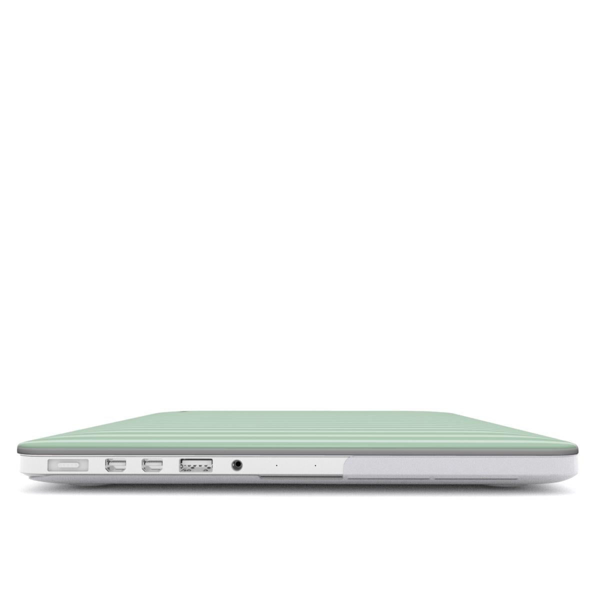 Matcha Green Stripes MacBook Case