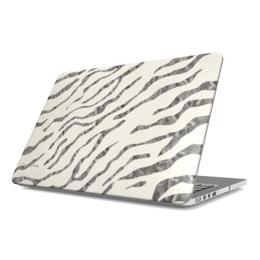 Grey Zebra Print MacBook Case