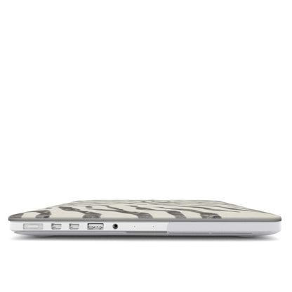 Grey Zebra Print MacBook Case