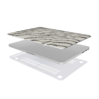 Grey Zebra Print MacBook Case