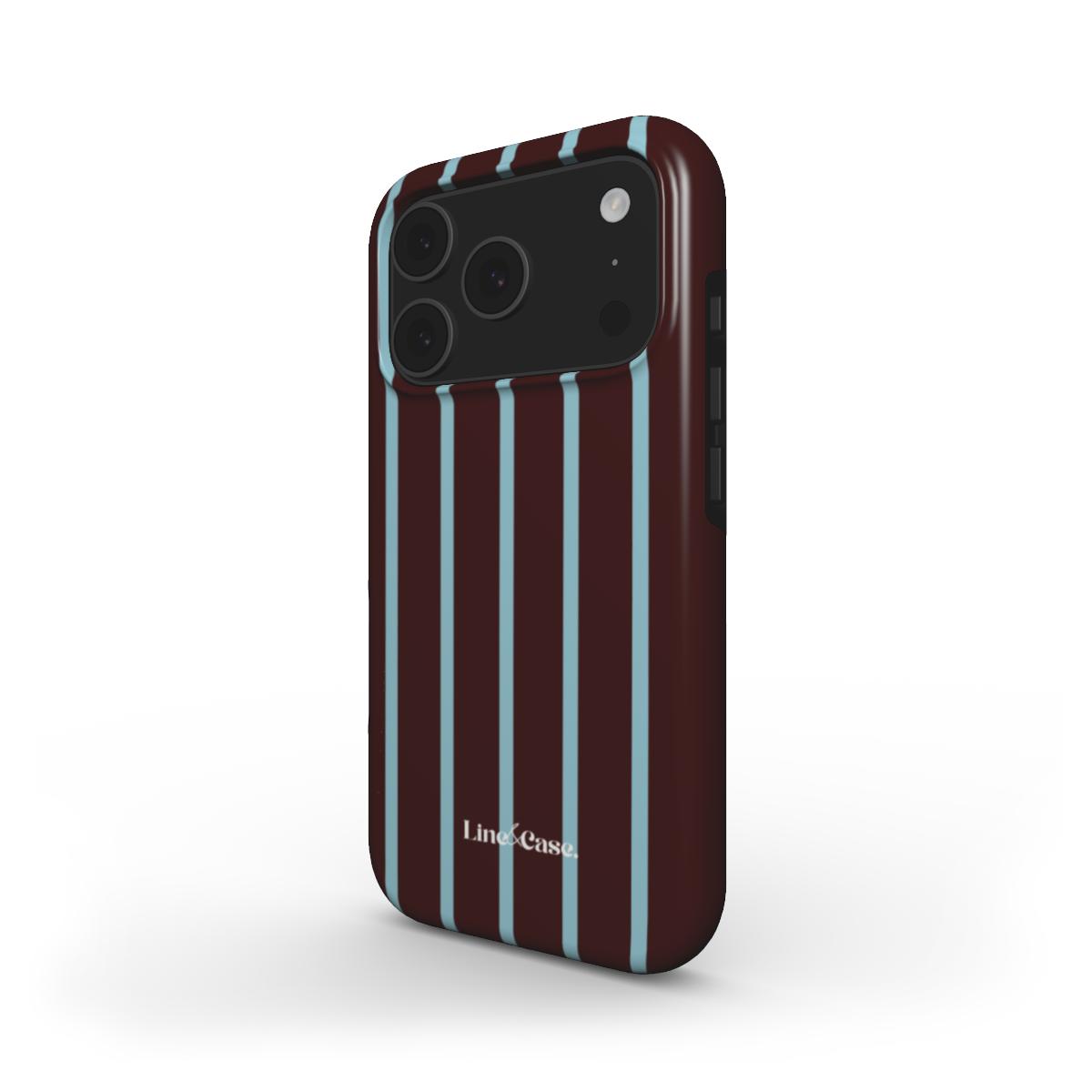 Brown and Blue Small Stripes