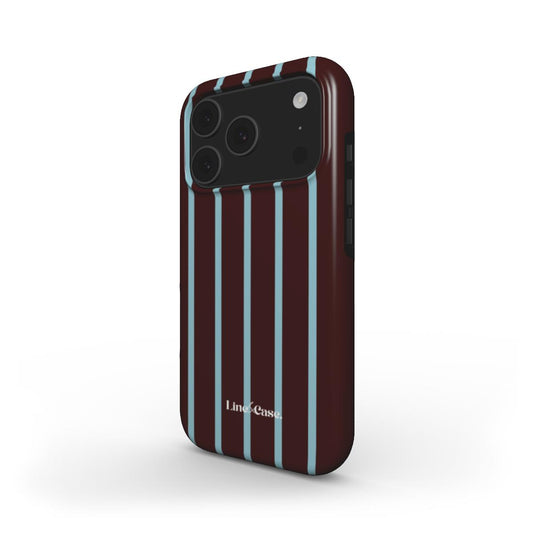 Brown and Blue Small Stripes