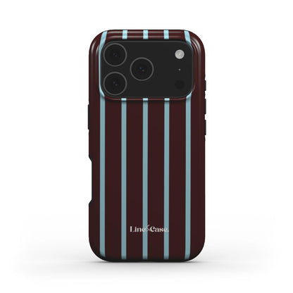 Brown and Blue Small Stripes