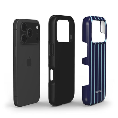 Dark & Light Blue Small Stripes