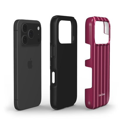 Dark Pink Small Stripes