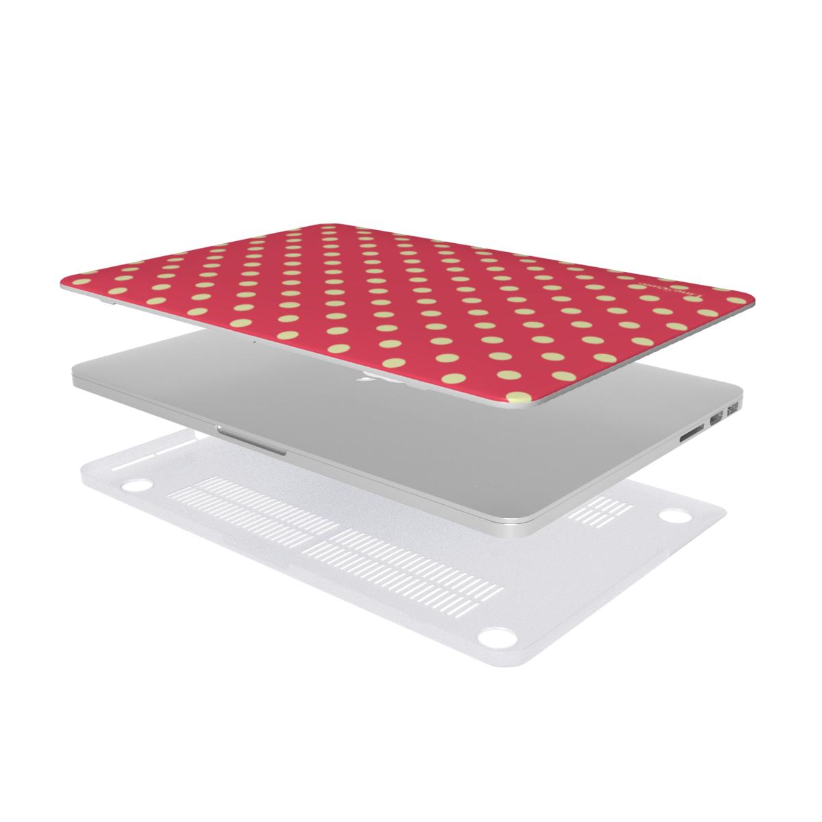 Vivid Pink & Yellow Spots MacBook Case